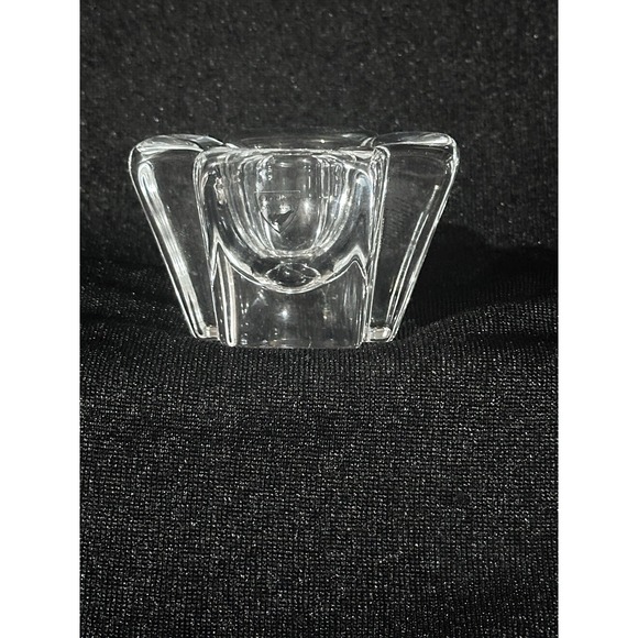 Art Deco Orrefors Crystal Tea Light Votive Candle Holder Sweden Signed & Sticker - Picture 6 of 9